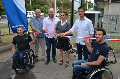 Christopher Gygès, Isabelle Champmoreau et Jean-Gabriel Favreau ont procédé à l’inauguration officielle du tricycle.